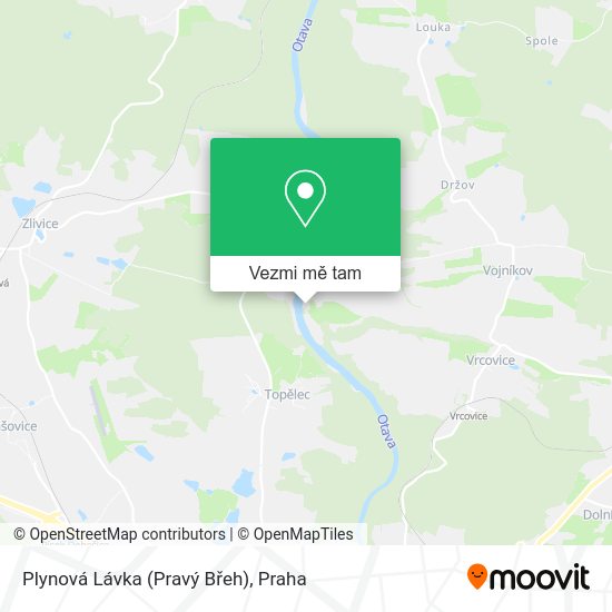 Plynová Lávka (Pravý Břeh) mapa