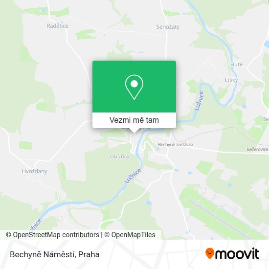 Bechyně Náměstí mapa