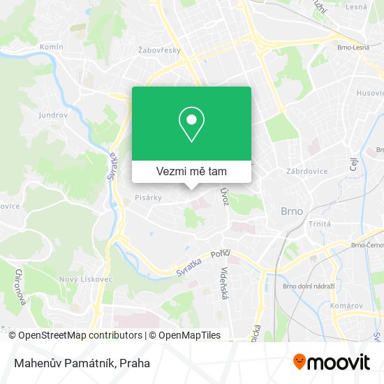 Mahenův Památník mapa