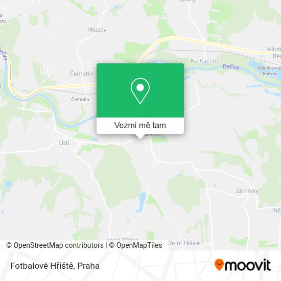 Fotbalové Hřiště mapa