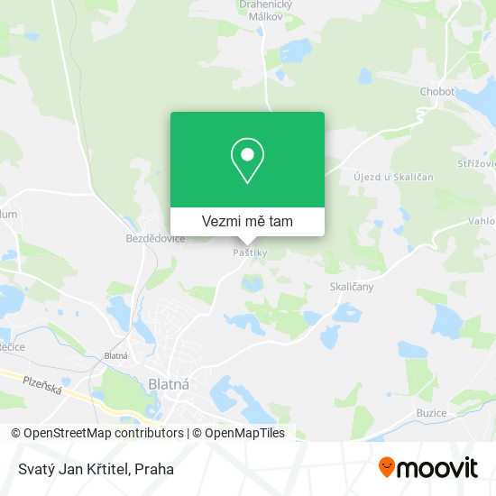 Svatý Jan Křtitel mapa