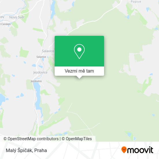Malý Špičák mapa