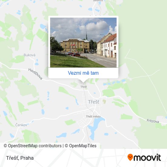 Třešť mapa
