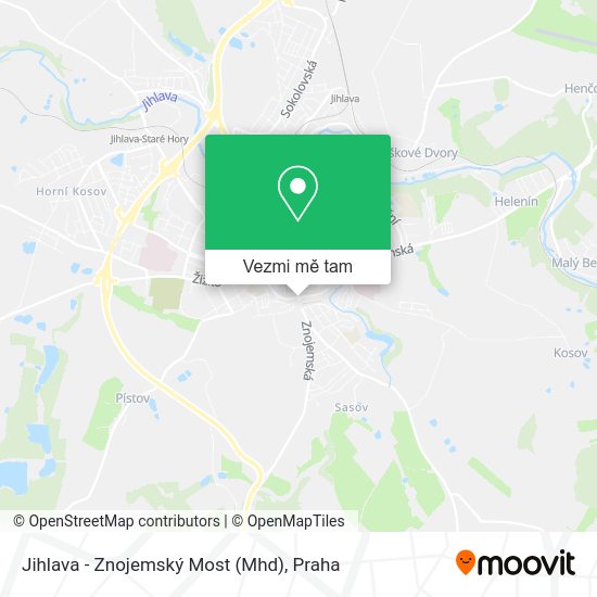 Jihlava - Znojemský Most (Mhd) mapa