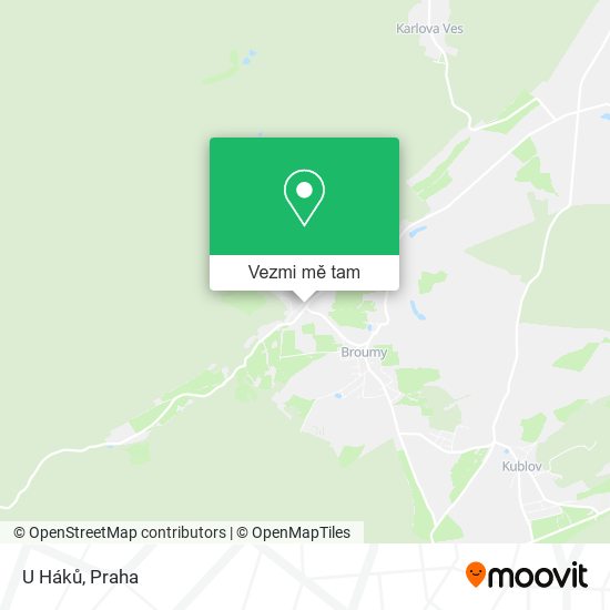 U Háků mapa