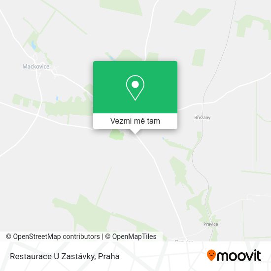 Restaurace U Zastávky mapa