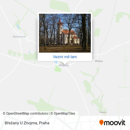 Břežany U Znojma mapa