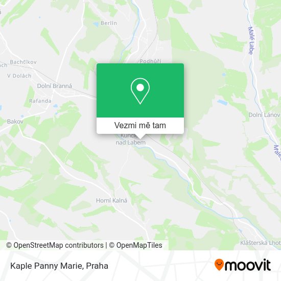 Kaple Panny Marie mapa