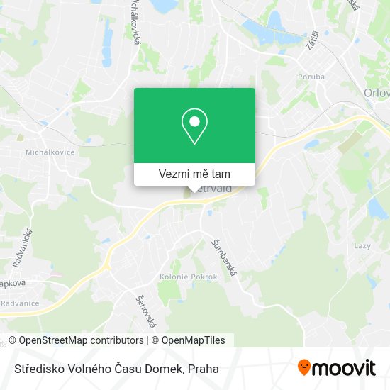 Středisko Volného Času Domek mapa