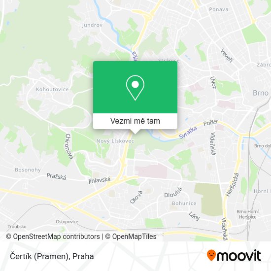 Čertík (Pramen) mapa