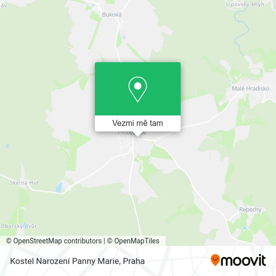 Kostel Narození Panny Marie mapa