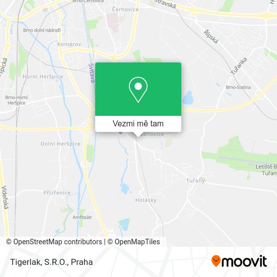 Tigerlak, S.R.O. mapa