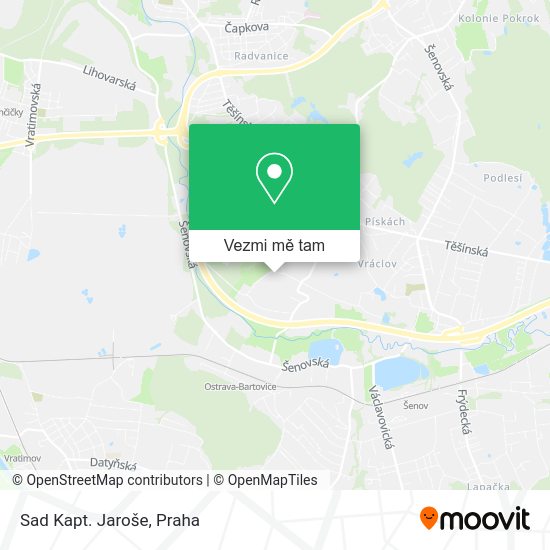 Sad Kapt. Jaroše mapa
