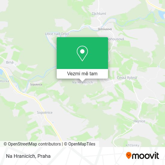 Na Hranicích mapa