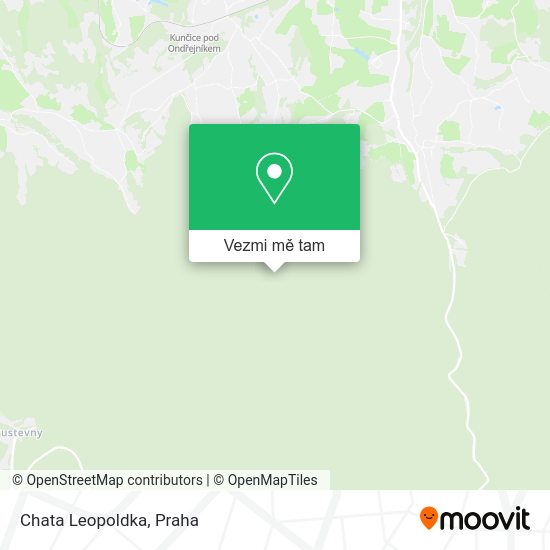 Chata Leopoldka mapa