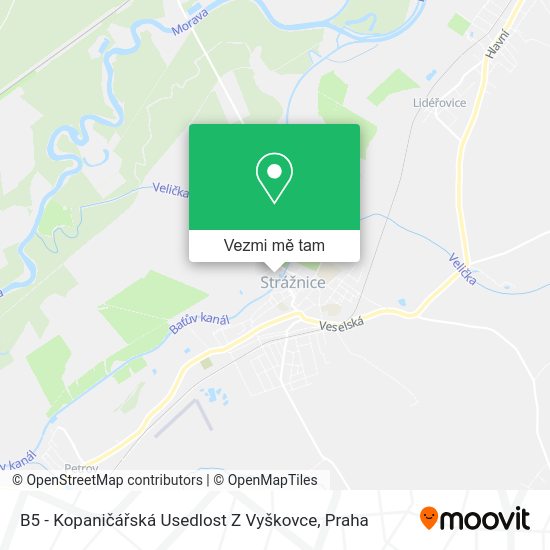 B5 - Kopaničářská Usedlost Z Vyškovce mapa