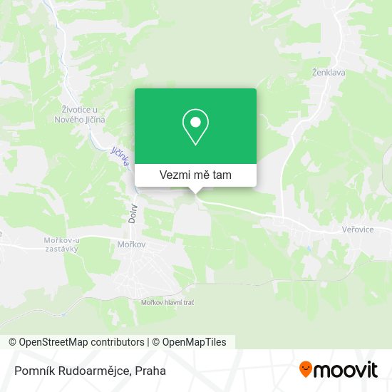 Pomník Rudoarmějce mapa