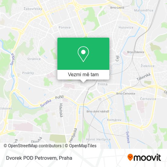Dvorek POD Petrovem mapa