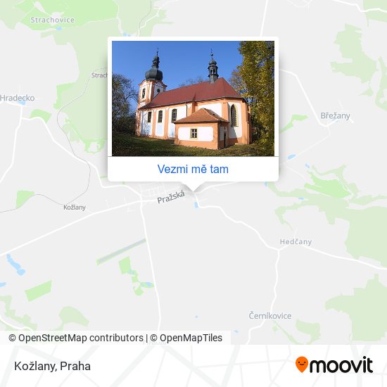 Kožlany mapa