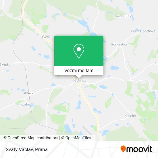 Svatý Václav mapa