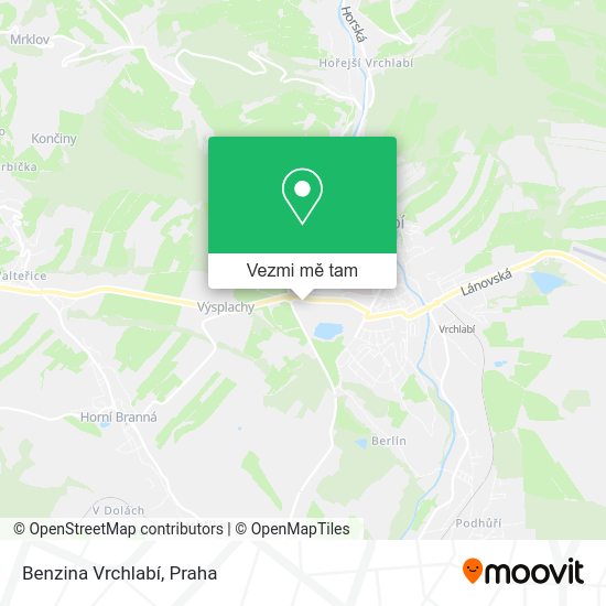 Benzina Vrchlabí mapa