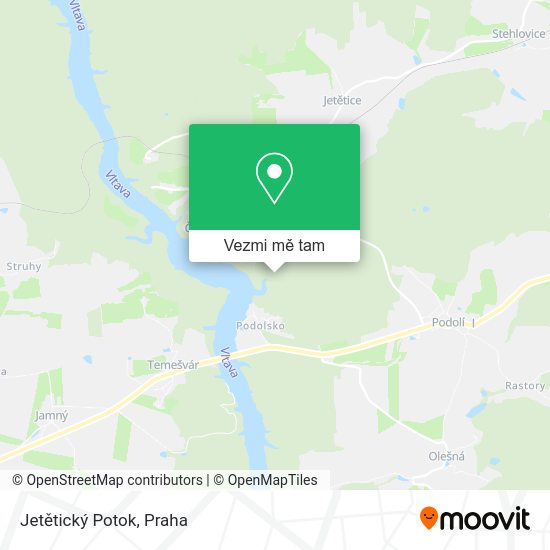 Jetětický Potok mapa