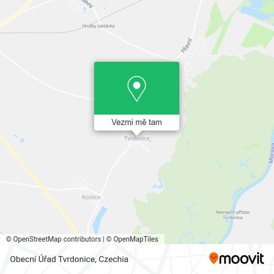 Obecní Úřad Tvrdonice mapa