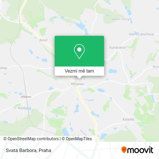 Svatá Barbora mapa