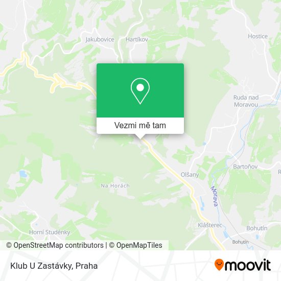 Klub U Zastávky mapa