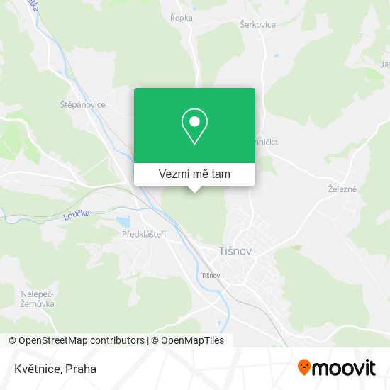 Květnice mapa