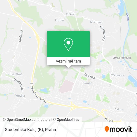 Studentská Kolej (B) mapa
