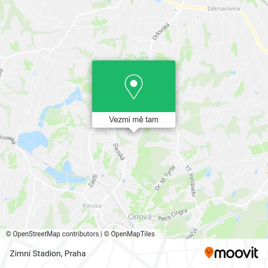 Zimní Stadion mapa