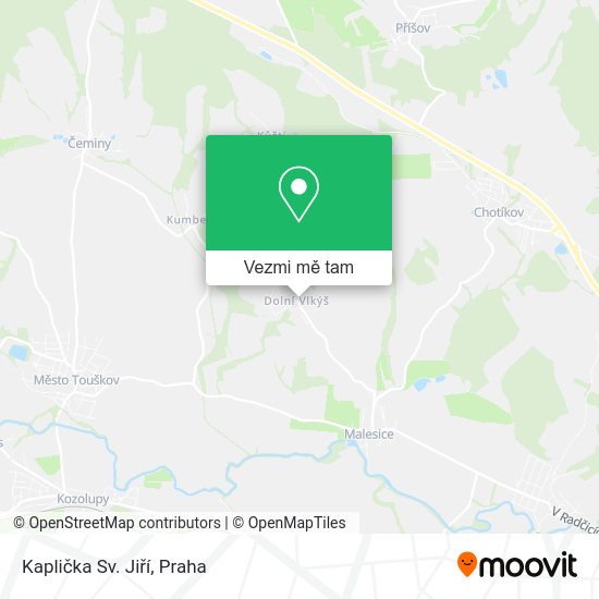 Kaplička Sv. Jiří mapa