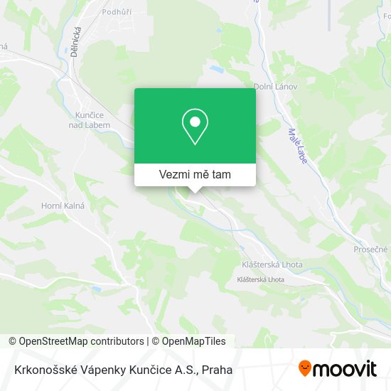 Krkonošské Vápenky Kunčice A.S. mapa