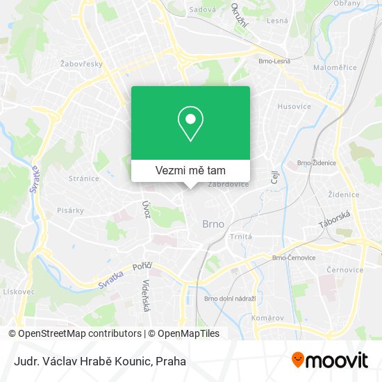 Judr. Václav Hrabě Kounic mapa