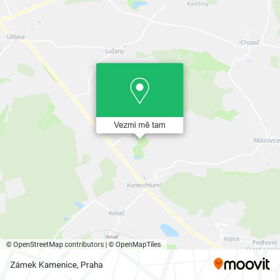 Zámek Kamenice mapa