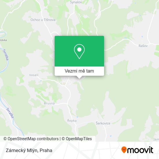 Zámecký Mlýn mapa