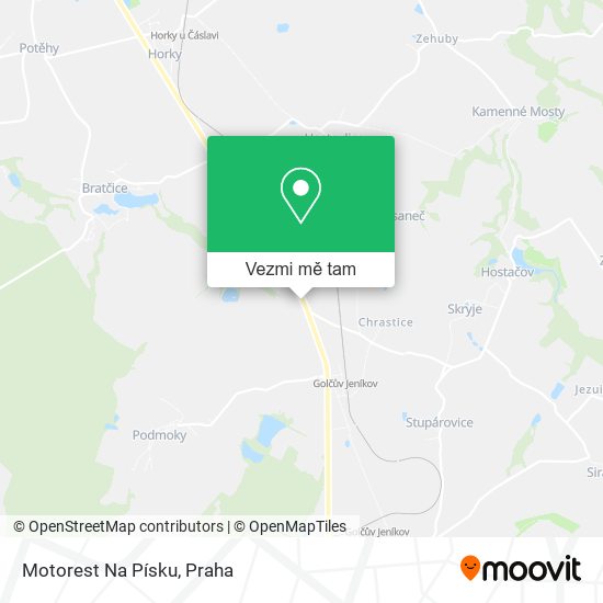 Motorest Na Písku mapa