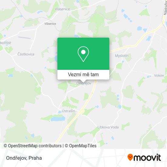 Ondřejov mapa