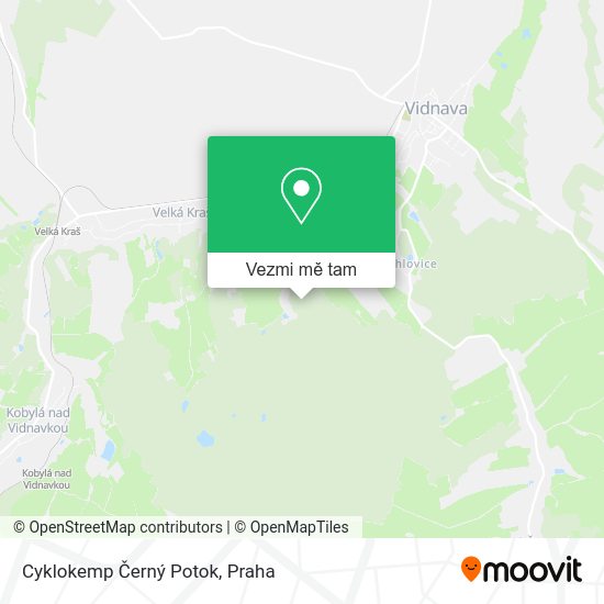 Cyklokemp Černý Potok mapa