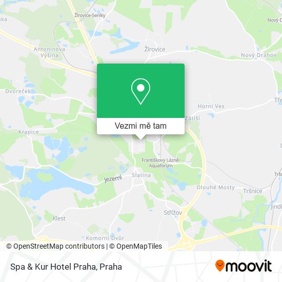 Spa & Kur Hotel Praha mapa