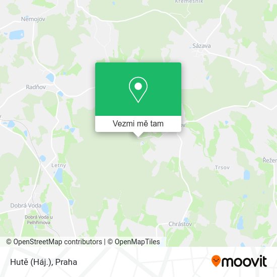 Hutě (Háj.) mapa