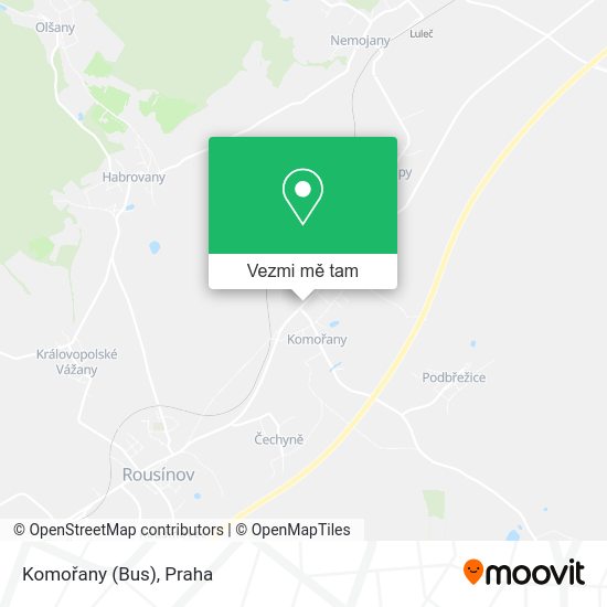 Komořany (Bus) mapa