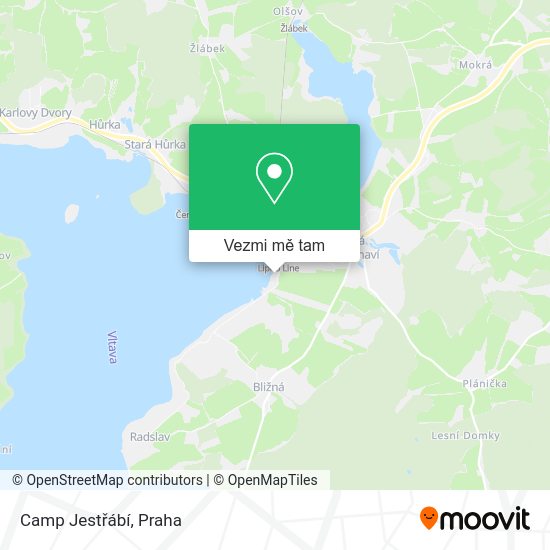 Camp Jestřábí mapa