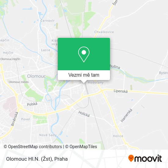 Olomouc Hl.N. (Žst) mapa