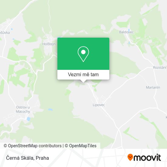 Černá Skála mapa
