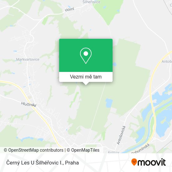 Černý Les U Šilhéřovic I. mapa