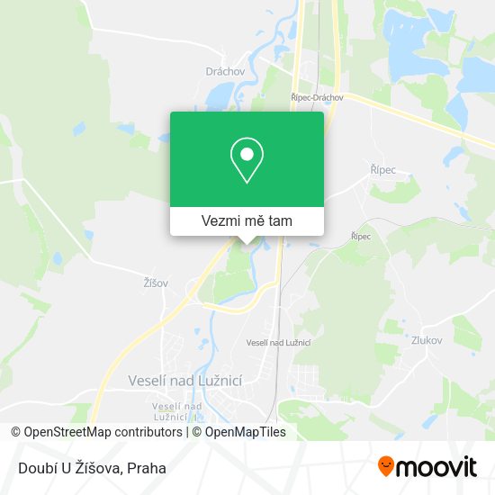 Doubí U Žíšova mapa