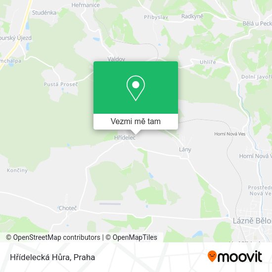 Hřídelecká Hůra mapa