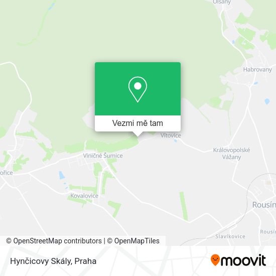 Hynčicovy Skály mapa